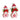 Melrose resin snowman figurine set, red and white hats, 2-pack in two sizes