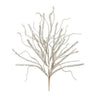 Melrose Glitter Pine Branch White 30" - Artificial Non-Flowering Plants Silk