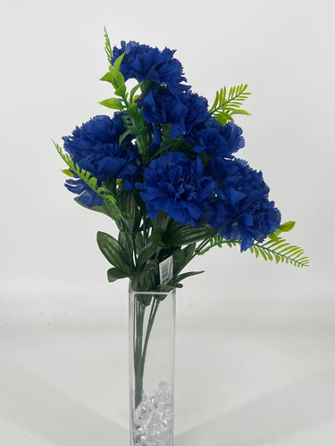 Fortune Carnation Bush Blue 18” - Silk