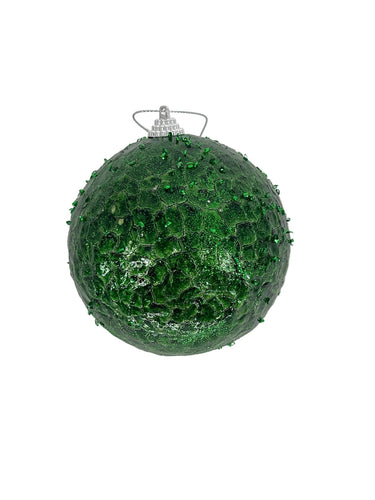 Supreme Pearl Frost Ball Ornament Green 4" - Uncategorized Merchandise