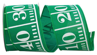 Reliant Football Field Wired Edge Ribbon Green 2.5"W x 10yd - Uncategorized Ribbon