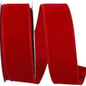 Reliant Velvet Wired Edge Ribbon Red 1 1/2" 10 Yds - Uncategorized Ribbon
