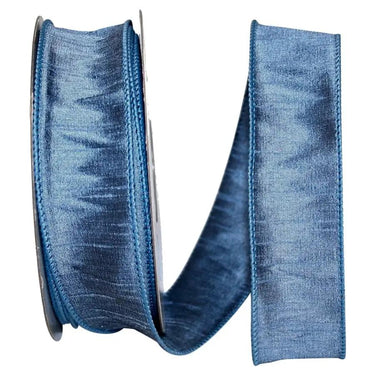 Reliant Dupioni Supreme Wired Edge Ribbon French Blue 1.5"W x 20yd - Uncategorized Ribbon
