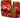 Scarlet/Gold Velvet Scroll Wired Ribbon 2.5"W x 10yd