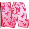 Reliant Breast Cancer Awareness Wired Ribbon 1.5" x 20 Yd - Ribbons & Trim Ribbon