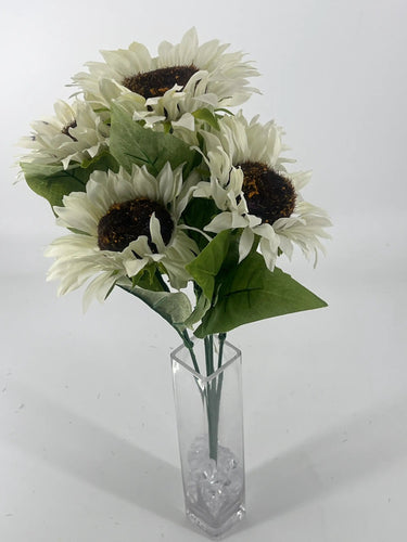 Fortune Sunflower Bush Cream - Uncategorized Silk