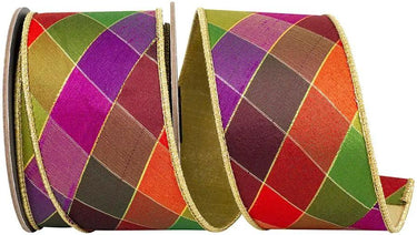 Reliant Diamond Jewel Tone Deluxe Metallic Backed Wired Edge Ribbon 2.5"W x 5yd - Ribbons & Trim Ribbon