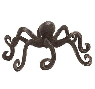 Deco Marché Black Metal Octopus Decorative Sculpture 12" x 9" x 4" - Merchandise