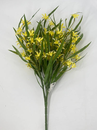 Le Fleur Mini Lily Bush 21" Yellow - Uncategorized Silk