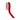Ribbon: La Ribbons red unwired ribbon with white pom-pom edge, 1.5in x 10yd