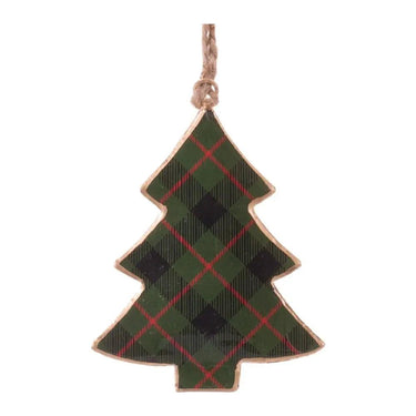 Melrose Plaid Tree Ornament 4.25" Iron - Holiday Ornaments Merchandise