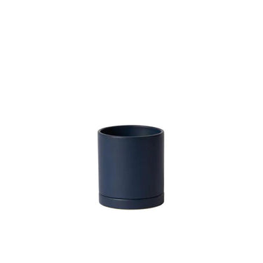 Accent Decor Dark Blue Romey Pot with Saucer 4.25" x 4.75" - Pots Merchandise