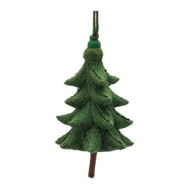 Melrose Green Tree Ornament 5.5" Plastic/Jute - Holiday Ornaments Merchandise