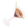 Glass Chocolate Espresso Martini ornament by Melrose; clear glass with brown sugar filling, 4 inches tall.