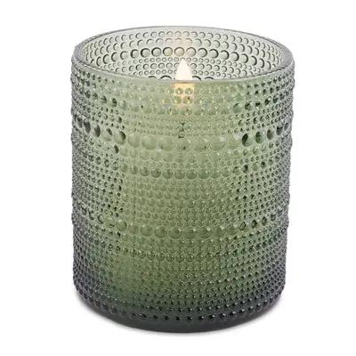 Green LED Votive Candle 3.5"D x 4"H