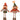 Plush scarecrow shelf sitter set of 2, 15H, Special T merchandise, orange hats, leaf-pattern outfits
