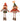 Plush scarecrow shelf sitter set of 2, 15H, Special T merchandise, orange hats, leaf-pattern outfits