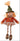 Plush scarecrow shelf sitter, 2-pack, 15-inch tall, by Special T; orange top and leaf-pattern skirt.