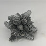 Le Fleur Silver Pine Cone Kissing Ball 6" - Silk
