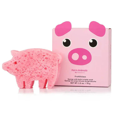 Spongelle Farm Animal Sponge Peggy Pig - Bath & Body Bath & Body