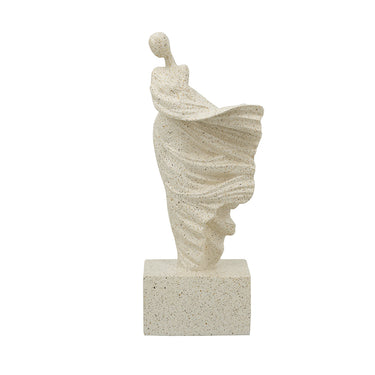 A&B Earthy White Abstract Standing Lady Figurine 5.5" x 14" - Merchandise