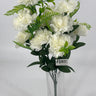 Fortune Carnation Bush Cream 18” - Artificial Flowering Plants Silk