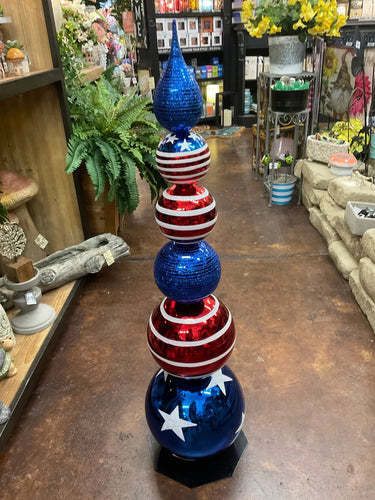 Direct Export 4th Of July Ball Finial Lg 40"X10" - Uncategorized Merchandise