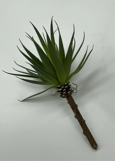 Supreme Succulent Pick Green 10'' - Artificial Flora Silk