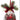 Metal Cardinal Bell with red cardinal, pinecones and holly design, red ribbon, hanging cord.