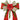 Hanging metal bow with poinsettia; red and white holly-printed panels, green trim, 17 inches tall, Special T merchandise