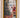 Wood Santa with Tree wall art by Special T, distressed white wood frame with gold trim, 11.5 x 16.5 inches