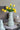 A&B Blue Ceramic Multi-Tiered Vase 5"D x 10.5" - Merchandise