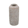 A&B Brown Sand-Cement Ribbed Vase 5.5" x 12" - Uncategorized Merchandise