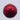 Burgundy candy-apple ornament, 4 inches, glossy red with gold cap by Farrisilk.