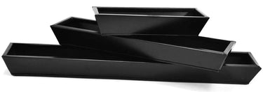 SNK Black Rectangle Tin Planter Large 24" - Planters Merchandise