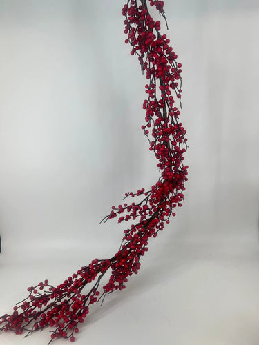 Le Fleur Berry Garland Red - Uncategorized Silk