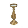 A&B Ornate Wooden Candle Holder with Antique Gold Finish 4.5"D x 11" - Candle Holders Merchandise