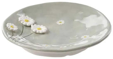 Special T Ceramic Raised Flower Plate 8"D - Merchandise