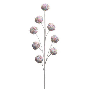 RAZ Candy Sprinkle Ball Spray 23" - Artificial Non-Flowering Plants Silk