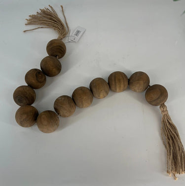 A&B Wood Bead Garland 42"L - Garlands Merchandise
