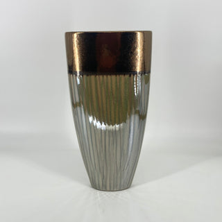 Ernest Bronze/Cream Vase 16"H