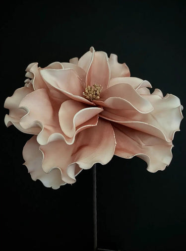 Light Garden Blush Rose Foam Flower Stem 18"L x 10"D - Artificial Flowering Plants Silk