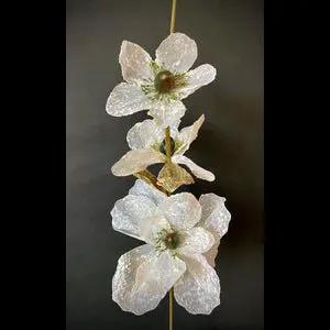 Light Garden Linen Flower Cream-Green Spray 39"L - Artificial Flowering Plants Silk