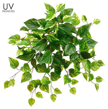 Allstate UV Protected Pothos Bush 20" - Artificial Non-Flowering Plants Silk
