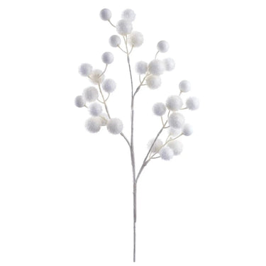 Allstate Glitter Berry Spray White 28" - Uncategorized Silk