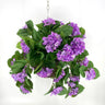 Regency UV Hydrangea Lavender Hanging Basket - Artificial Flowering Plants Hanging Basket & Porch Pots