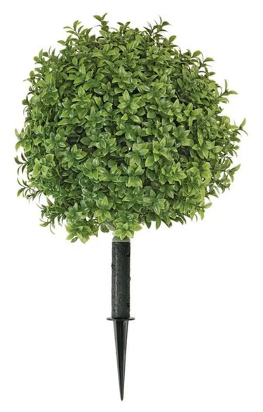 Select UV Boxwood Ball Bush w/ Stake 22" - Artificial Trees Silk
