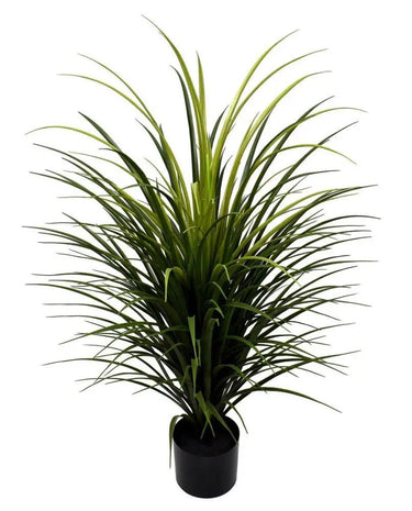 Greenhouse International UV Plastic Yucca/Wide Leaf Grass Bush in Pot 36"H - Silk