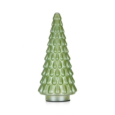 Lime Green Glass Christmas Tree ornament by Diamond Star, 5D x 9H