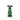 Green glass Christmas tree candle holder by Diamond Star, 4.5" diameter x 10" tall.